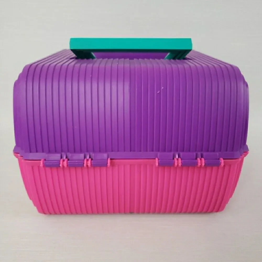 Sassaby Pink Purple Makeup Cosmetic Case Jewelry Organizer Box Mirror 102-17